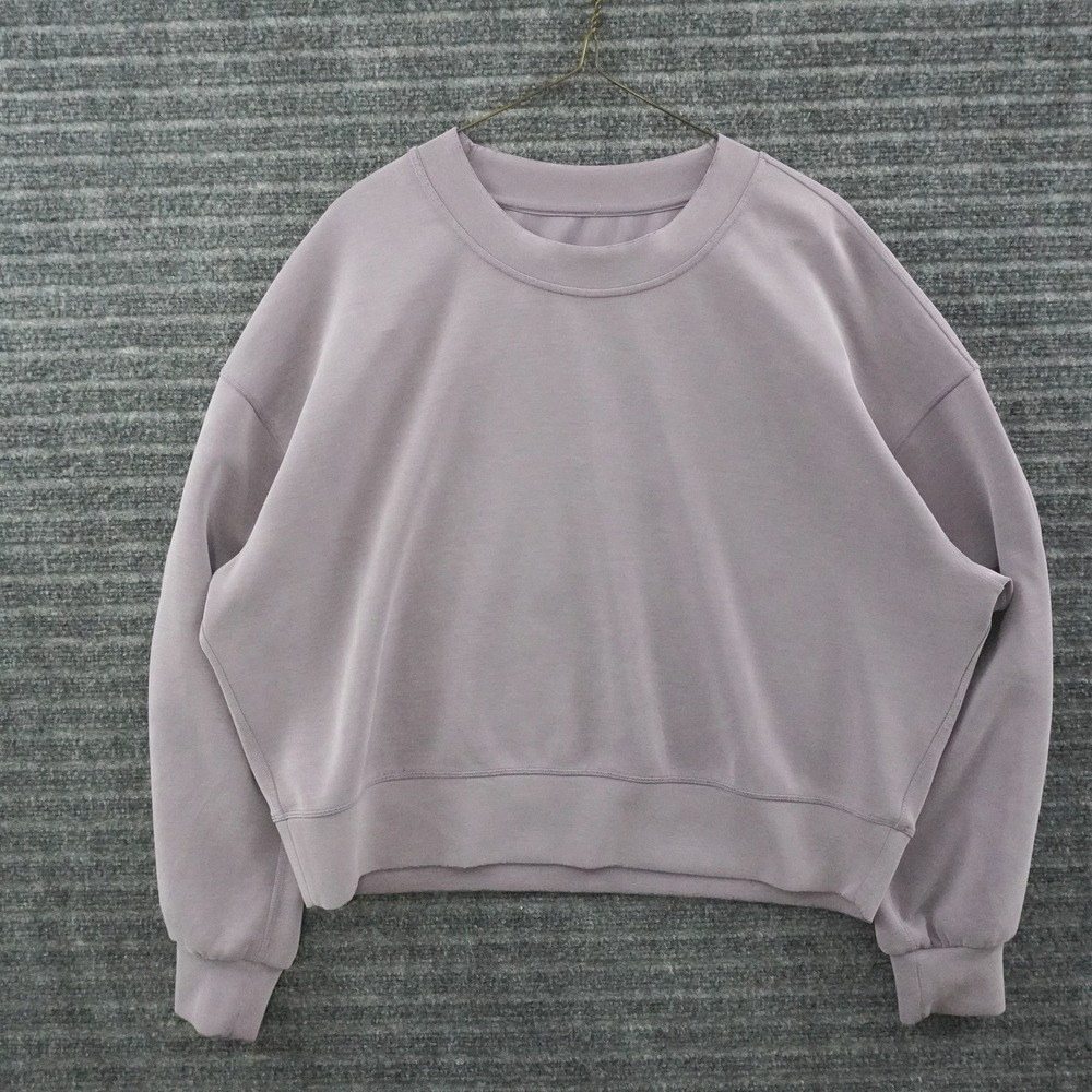 Lululemon Perfectly Oversized Crewneck Pullover Women 10 Purple Sweatshirt
